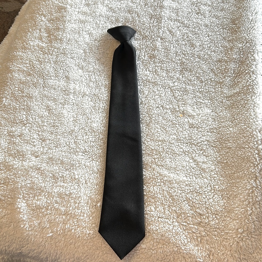 UNIFORM CRAVATS POLY DARK NAVY CLIP ON TIE
